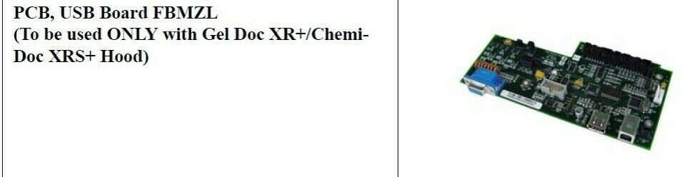 Bio Rad PCB, USB &  MP Board for Gel Doc XR+, Chem