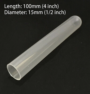 100pcs New 15mm x 100mm 10ml Clear Plastic Test Tu