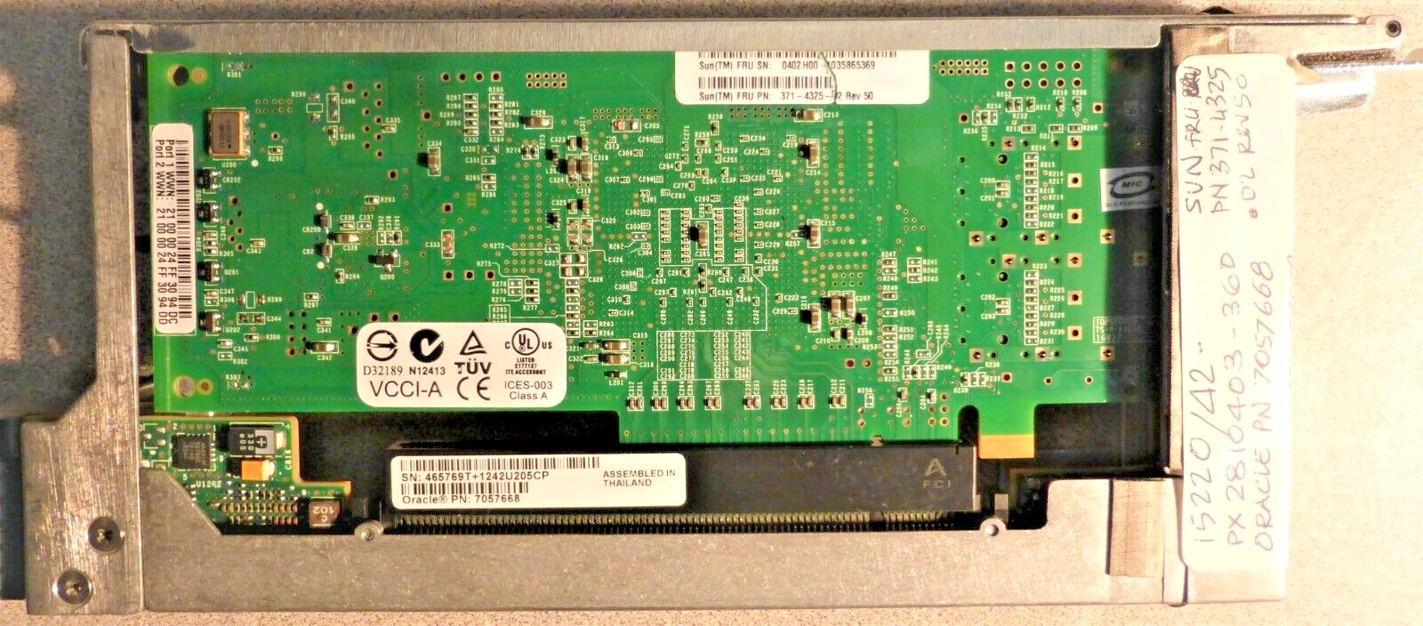 PCI EXP.-PX2810403-36D,QLE2562-SUN PN 371-4325-02-