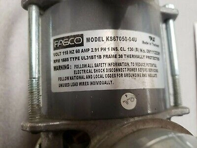 Fasco Ks67050-04U Diaphram Pump 1/2 HP,1685 RPM, 6