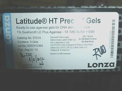 LONZA LATITUDE HT READY TO USE AGAROSE GELS FOR EL