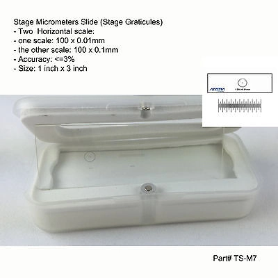 Azzota® 2 in 1 Stage Micrometer Slide (Stage Grati