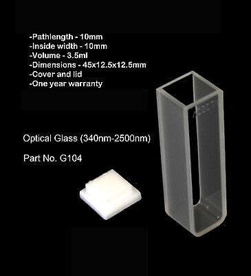 Azzota® 10mm Standard Glass Cuvette, 3.5ml
