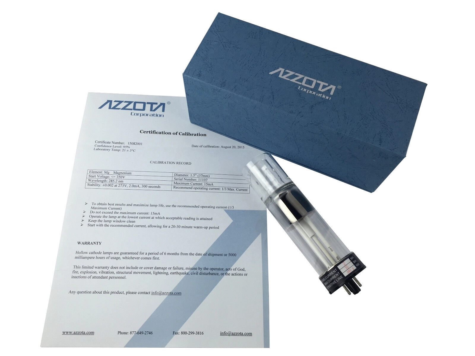 Azzota® 1.5 Hollow Cathode Lamp (HCL) Bismuth (Bi)