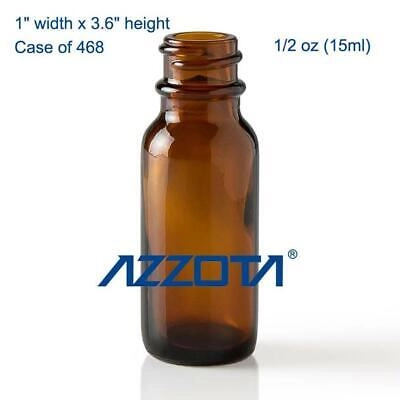 Azzota® AMBER GLASS VIALS/BOTTLES 1/2 OZ (15 ML), 