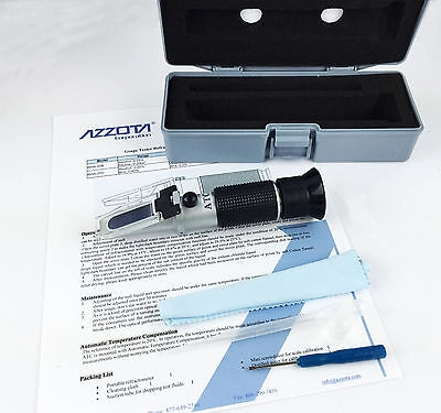 Azzota® Alcohol Refractometer, Heavy-duty, Range w