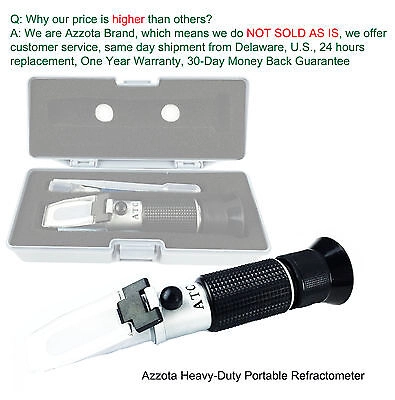 Azzota® Portable Heavy Duty Brix Refractometer, 0-