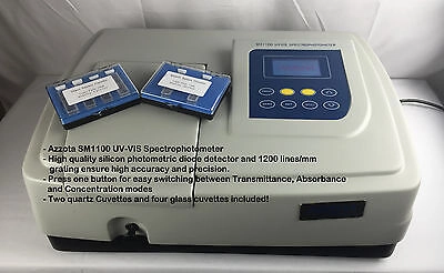 Azzota ® SM-1100, 4nm Economic UV-VIS Spectrophoto