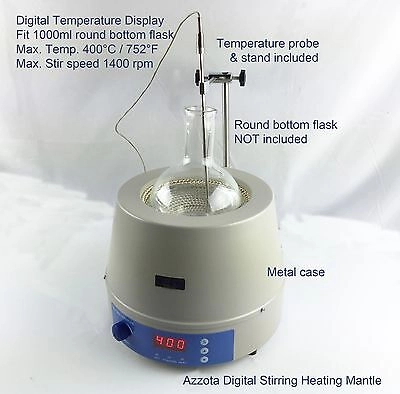 Azzota® DSHM-500, Digital Stirring Heating Mantle 