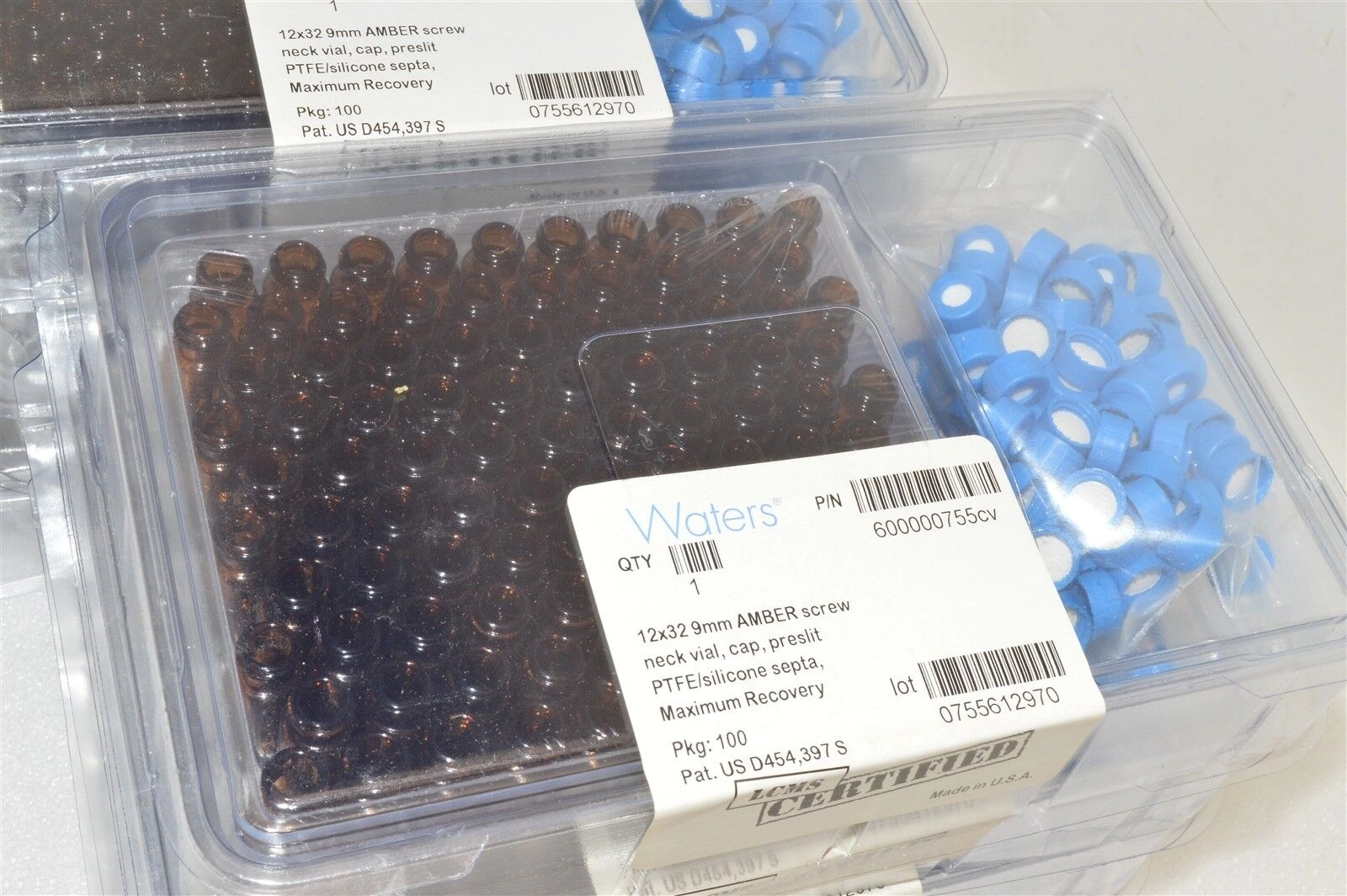 1pk 100pc Waters Acquity uplc Amber 12x32mm screw 
