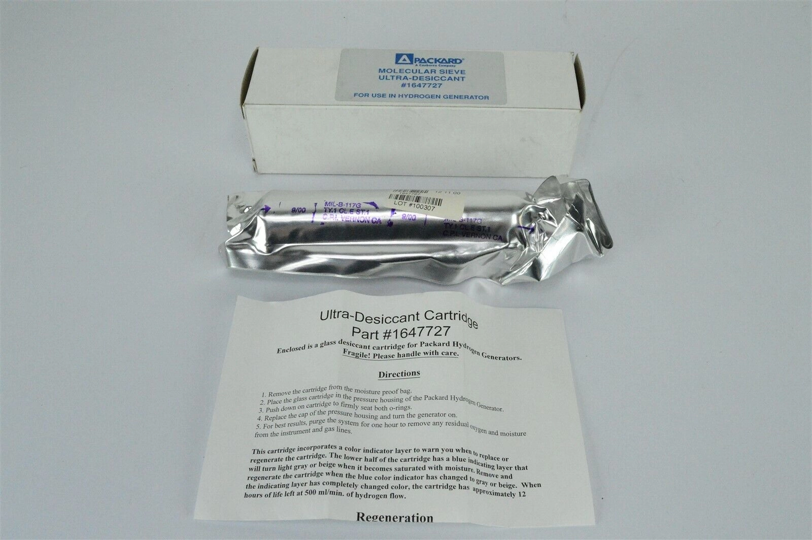 Packard Molecular Sieve Ultra-Desiccant Cartridge 