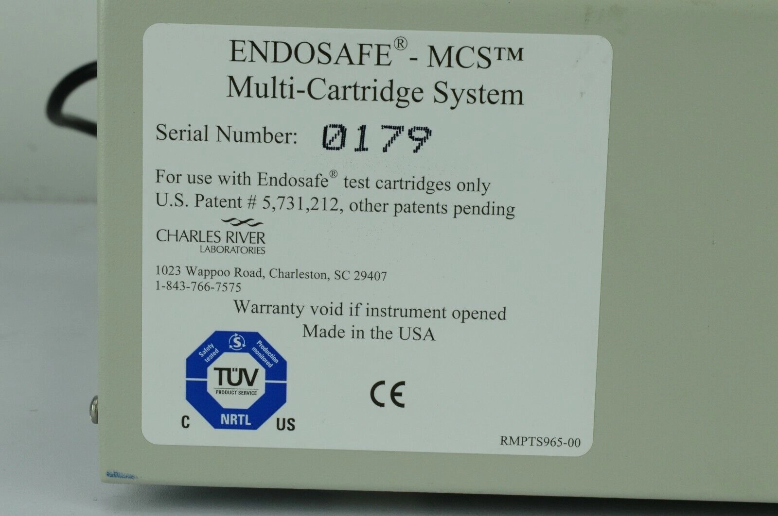 Charles River ENDOSAFE MCS Multi-Cartridge System | LabX.com