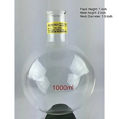 Azzota® Short Neck Round Bottom Boiling Flask, 100