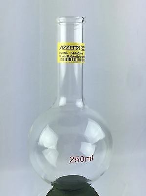 Azzota® Round Bottom Boiling Flask, Borosilicate G