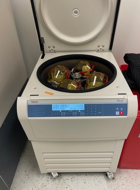 Thermo Scientific Sorvall Legend XFR floor centrifuge with buckets - Still in lab