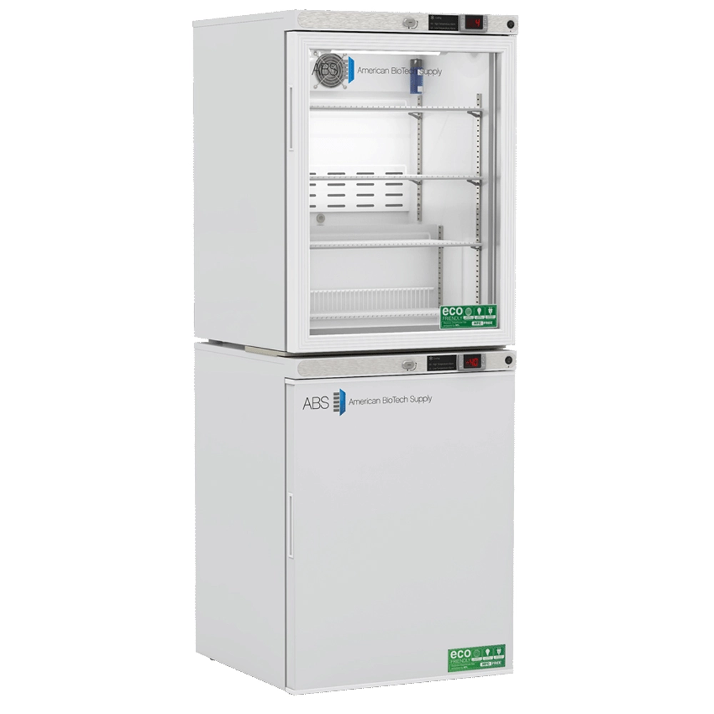 ABS 10 Cu Ft  Refrigerator &amp; Freezer (-40c Operation) Combo Unit Glass Door Fridge ABT-HC-RFC1040G