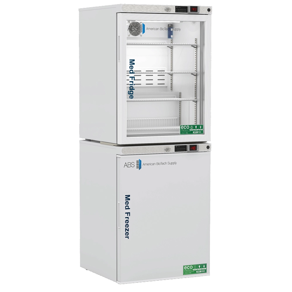 ABS 10 Cu Ft Pharmacy Refrigerator (Glass Door)/Freezer (-40c Operation) Combo PH-ABT-HC-RFC1040G