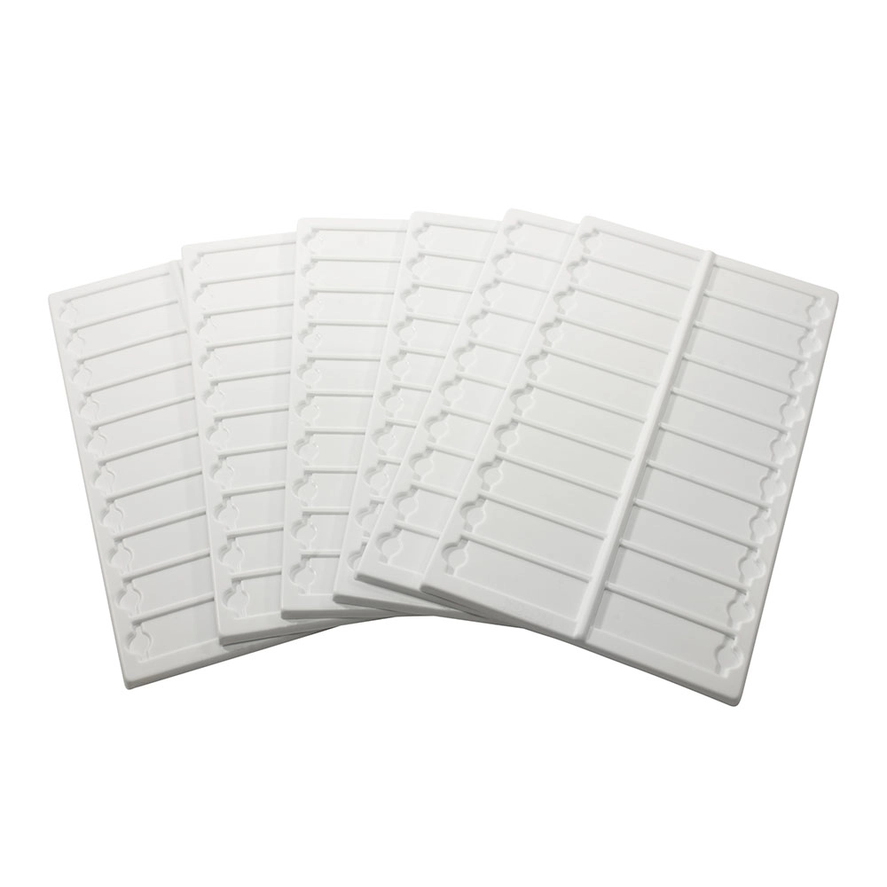 Bel-Art Microscope Slide Tray; 20 Capacity, 13 1/2 X 6 5/8 IN, Plastic (Pack of 6)