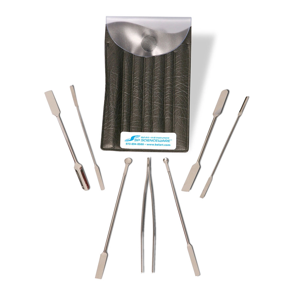 Bel-Art Micro Spoon And Spatula Weighing Set; Stainless Steel