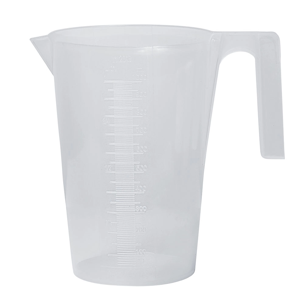 Bel-Art Tall Form 1000ML Polypropylene Graduated Pitcher; 10ML Graduation