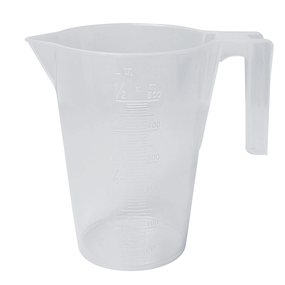 Bel-Art Tall Form 500ML Polypropylene Graduated Pitcher; 10ML Graduation