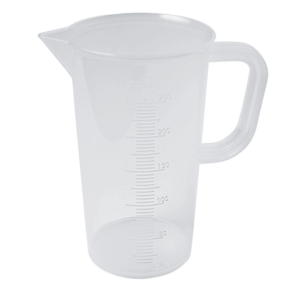 Bel-Art Tall Form 250ML Polypropylene Graduated Pitcher; 5ML Graduation