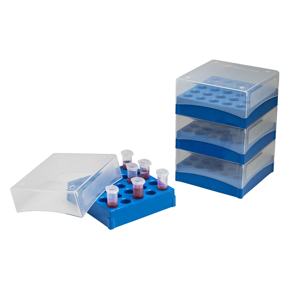 Bel-Art Polypropylene Freezer Box;For 5ML/13-16MM Conical Centrifuge Tubes, 25 Places (Pack of 4)