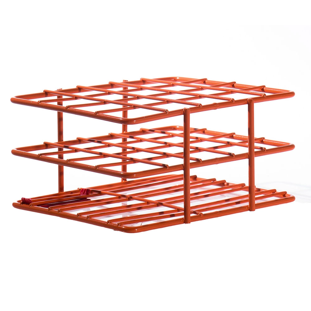 Bel-Art Poxygrid "Half-Size" Test Tube Rack;For 18-20MM Tubes, 20 Places, Orange