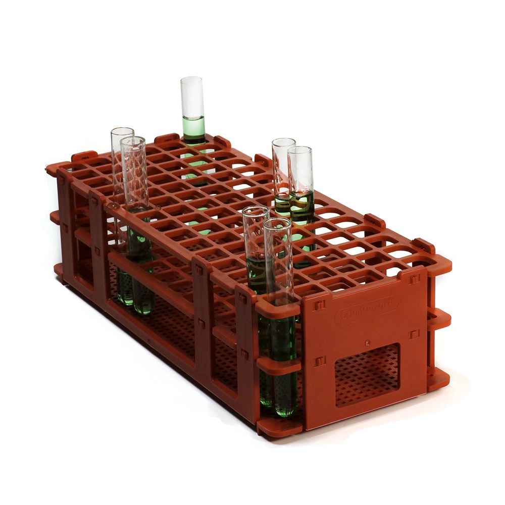 Bel-Art No-Wire Test Tube Rack;For 10-13MM Tubes, Red