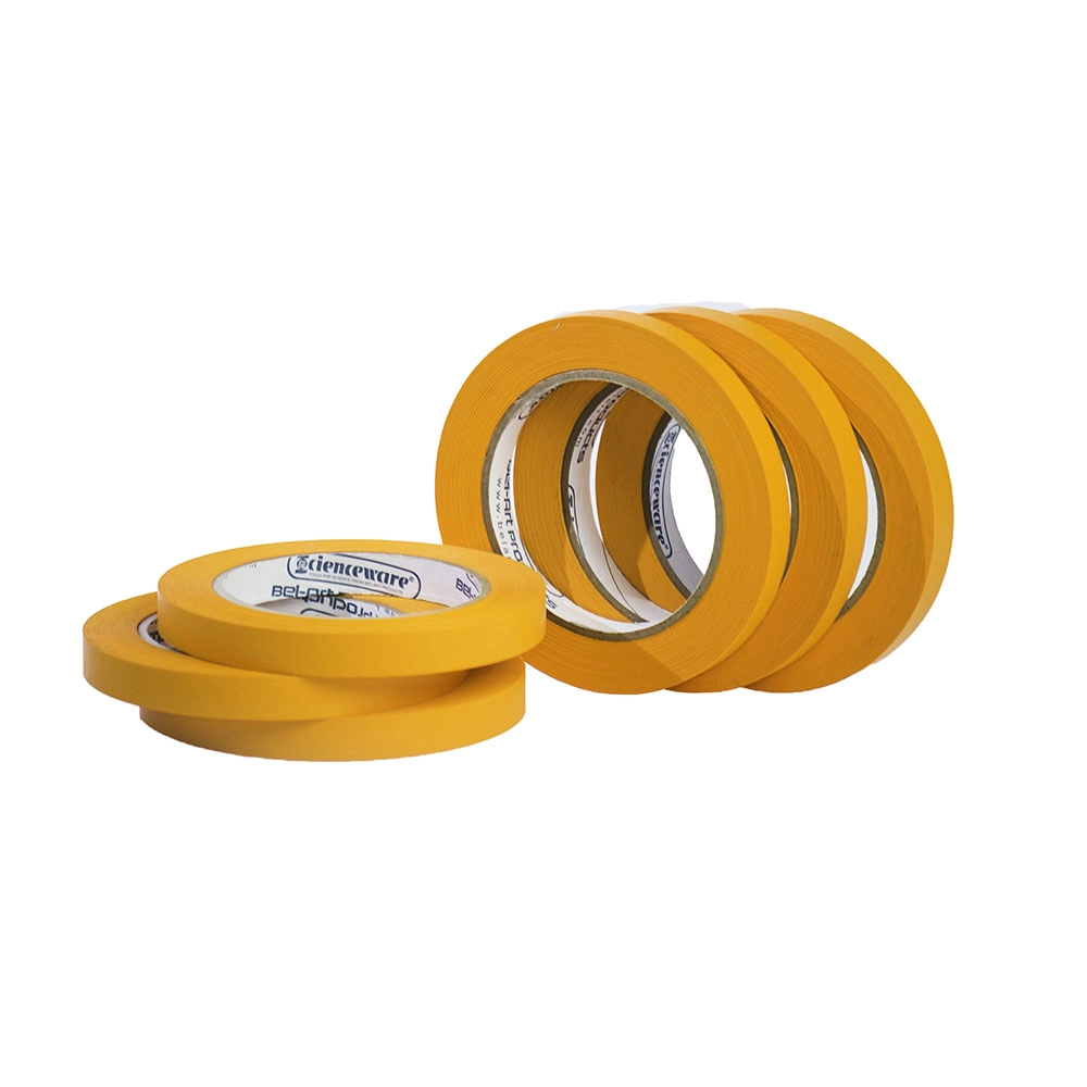 Bel-Art Write-On Orange Label Tape; 40YD Length 1/2 IN Width (Pack of 6)
