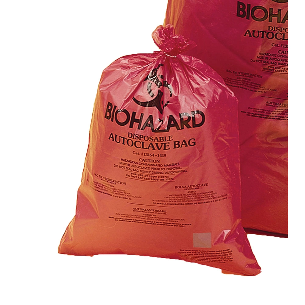 Bel-Art Biohazard Disposal Bags; 5-9 Gallon, 2mil thick (Pack of 200)