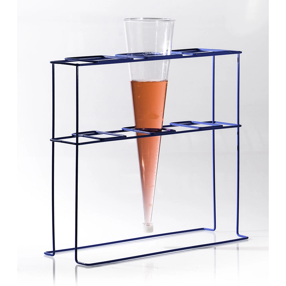 Bel-Art Poxygrid Imhoff Cone Rack; 3 Places, 17 1/2 X 6 3/4 X 16 IN