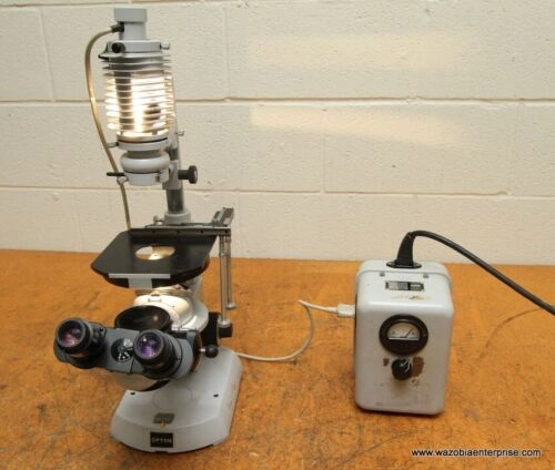 CARL ZEISS OPTON INVERTED MICROSCOPE WITH POWER SU