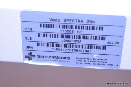 SENSORMEDICS VMAX SPECTRA 29n ROLLING MEDICAL CART