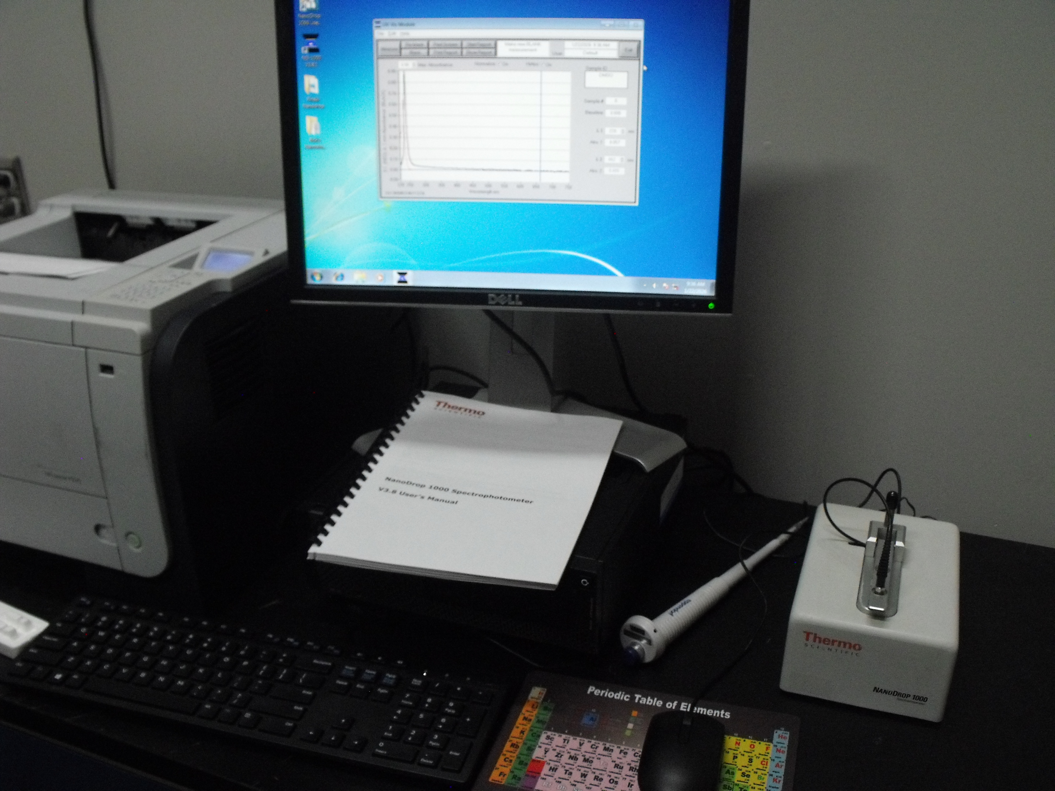 Thermo NanoDrop ND 1000 w/ Computer & Software (v. 3.8)