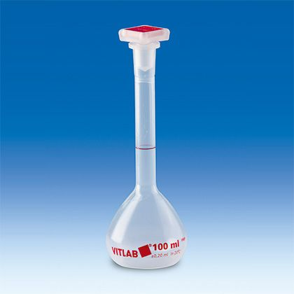 VITLAB® Plastic Volumetric flasks, Class B