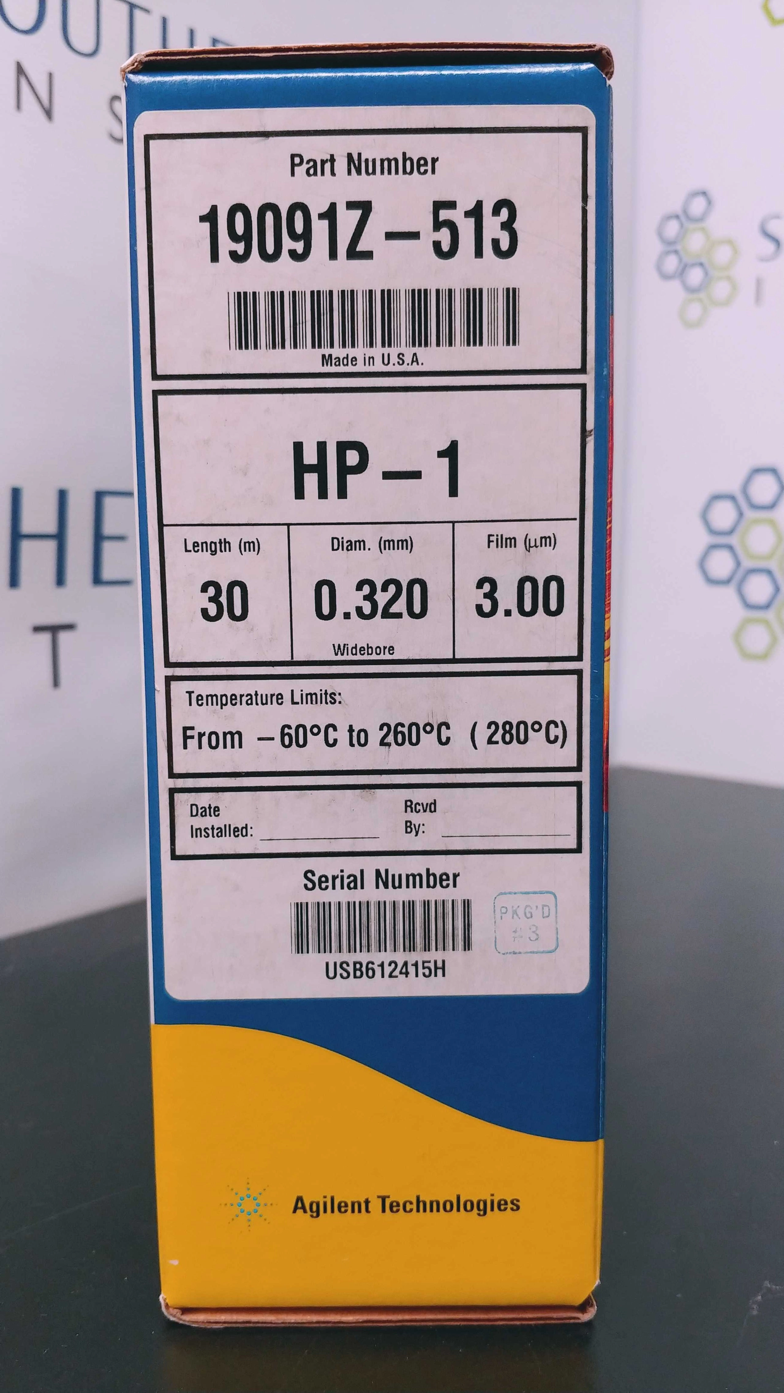 Agilent / HP  HP-1 GC Column, Part Number 19092Z-513