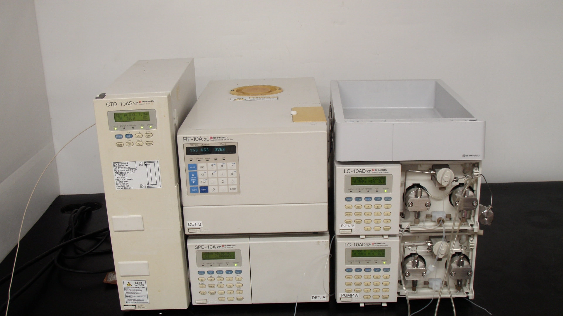 Shimadzu  LC-10 Components, RF-10A XL, SPD-10A VP, CTO-10AS VP, (2) LC-10AD VP