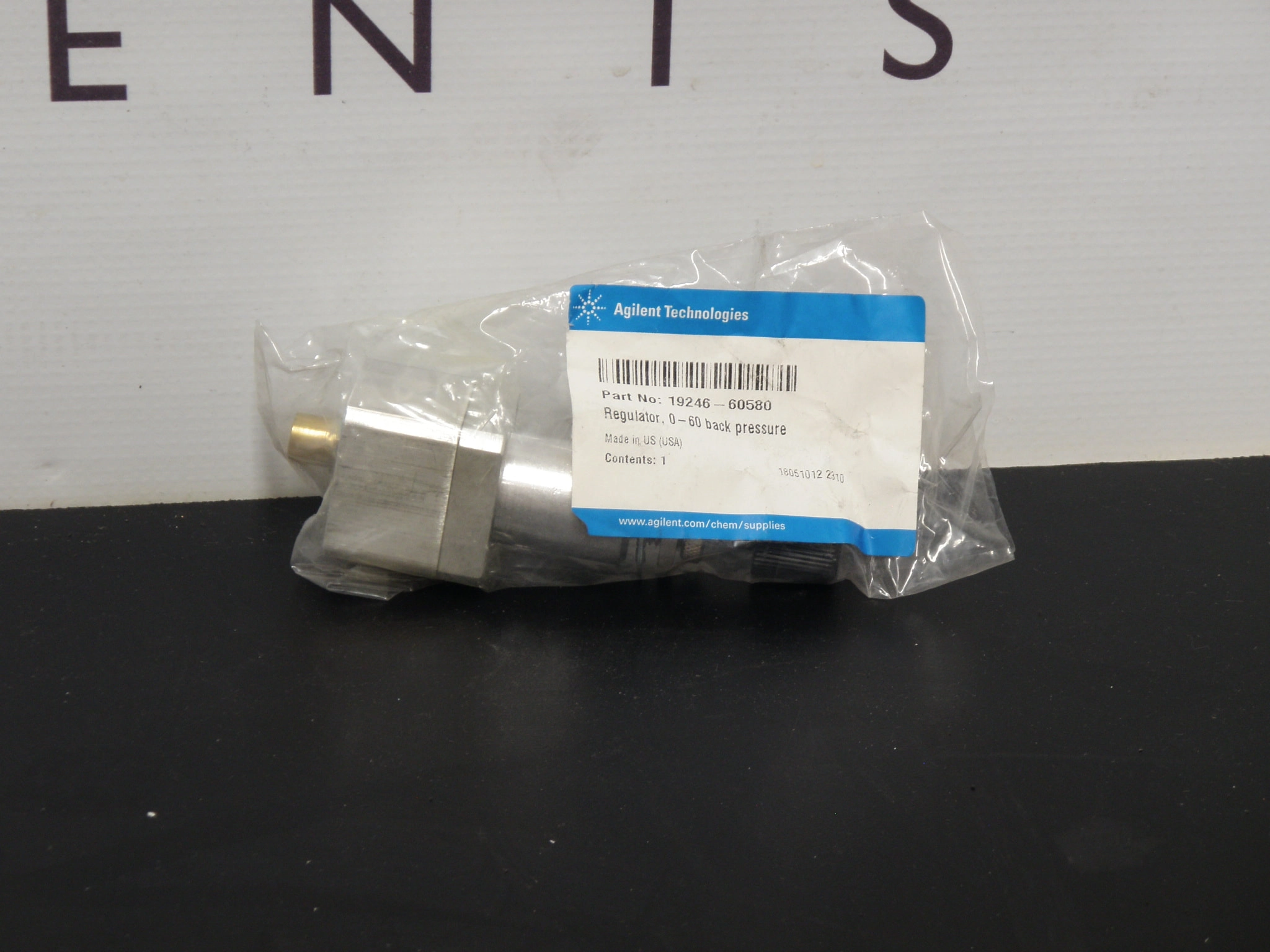 Hewlett Packard / Agilent  Backpressure Regulator, Brand New, 19246-60580