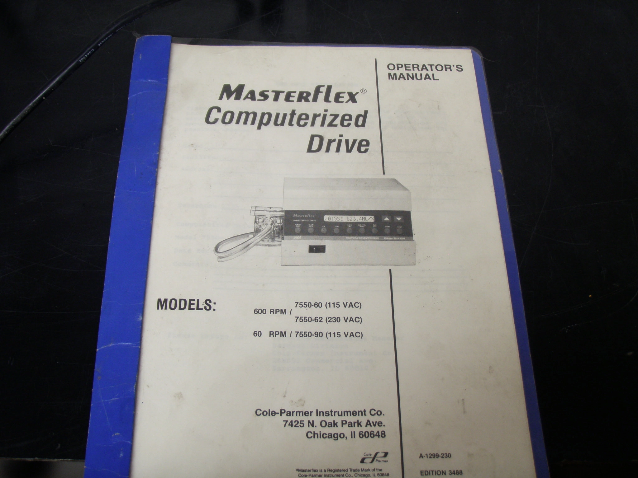 Cole Palmer  Masterflex Computerized Pump Drive Model 7550-60