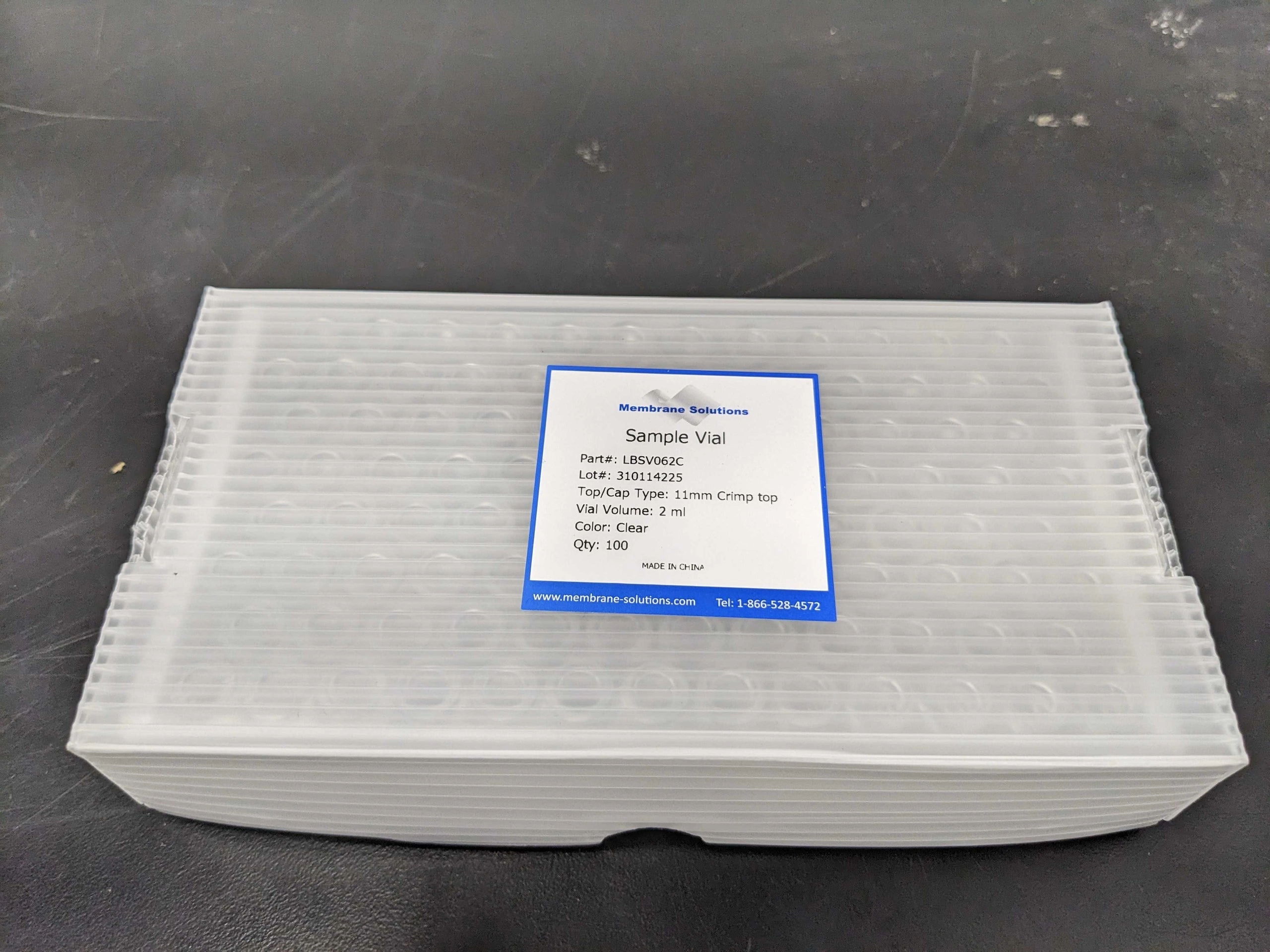 11 mm Large Opening Crimp Vials   - 1.8mL Clear Vial w/writing patch Qty 100