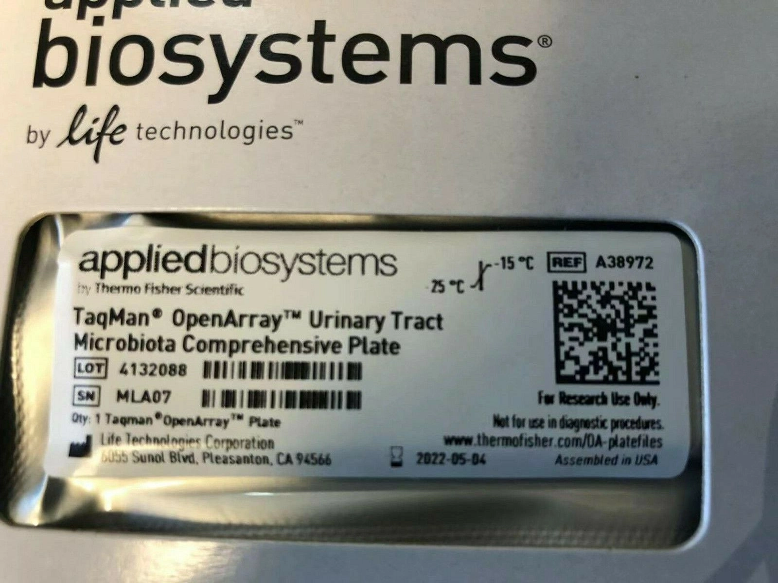 Applied Biosystems TaqMan OpenArray Urinary Tract 