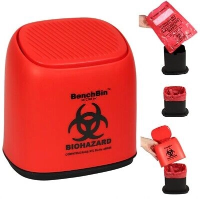 BenchBin™ Benchtop Biohazard Bin Kit (Bin + 400/pk