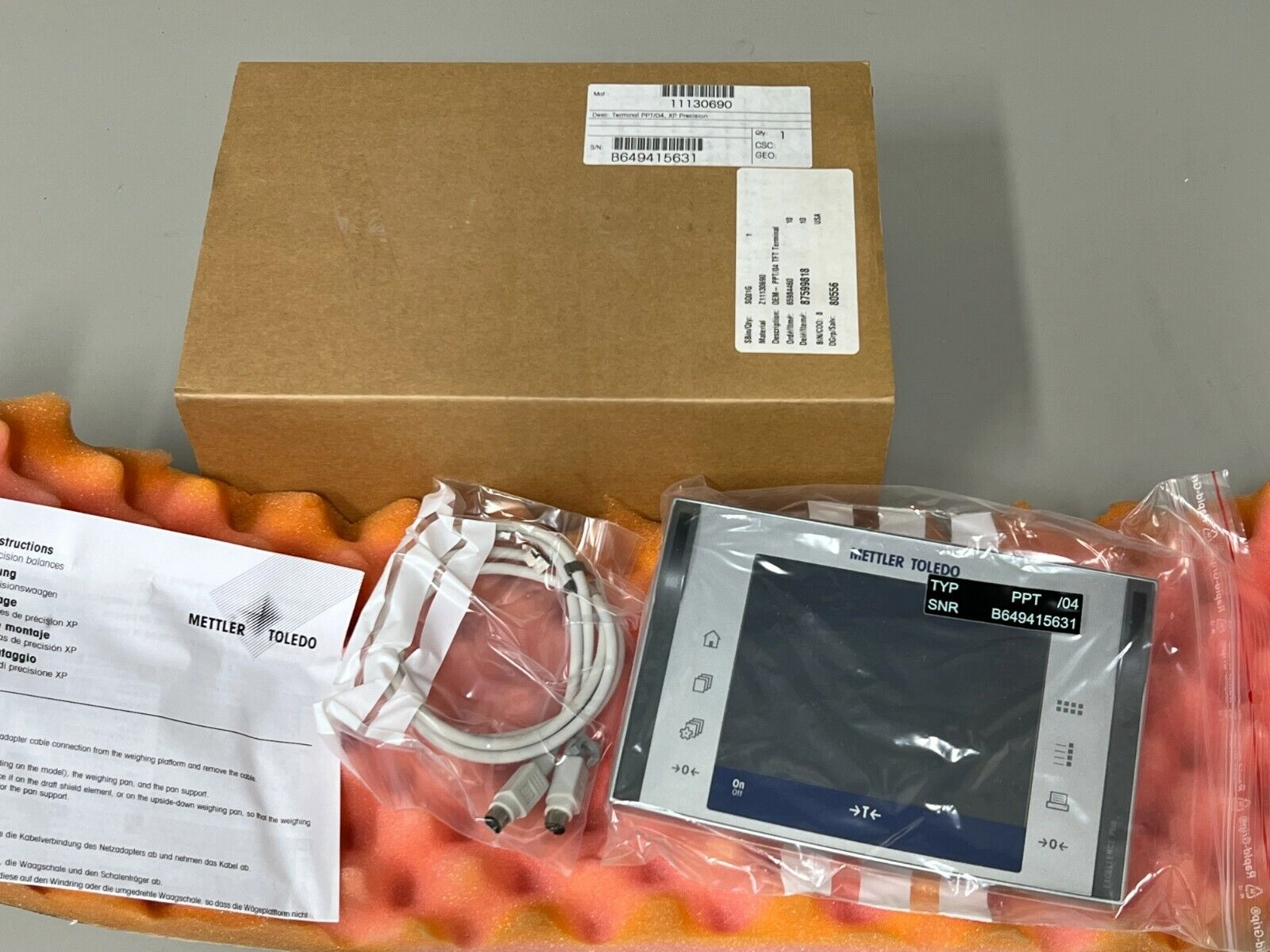 New Mettler Toledo XP Precision Balance Control Sc