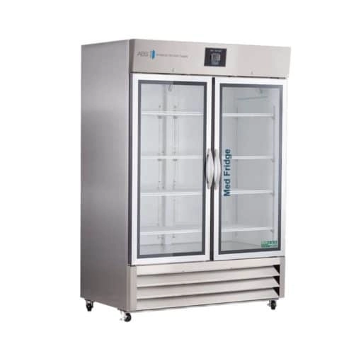 49 cu. ft. Glass Door Stainless Steel Pharmacy Refrigerator