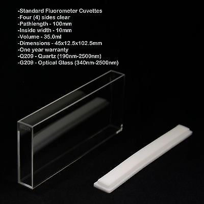 Azzota®100mm Pathlength Standard Fluorometer Cuvet