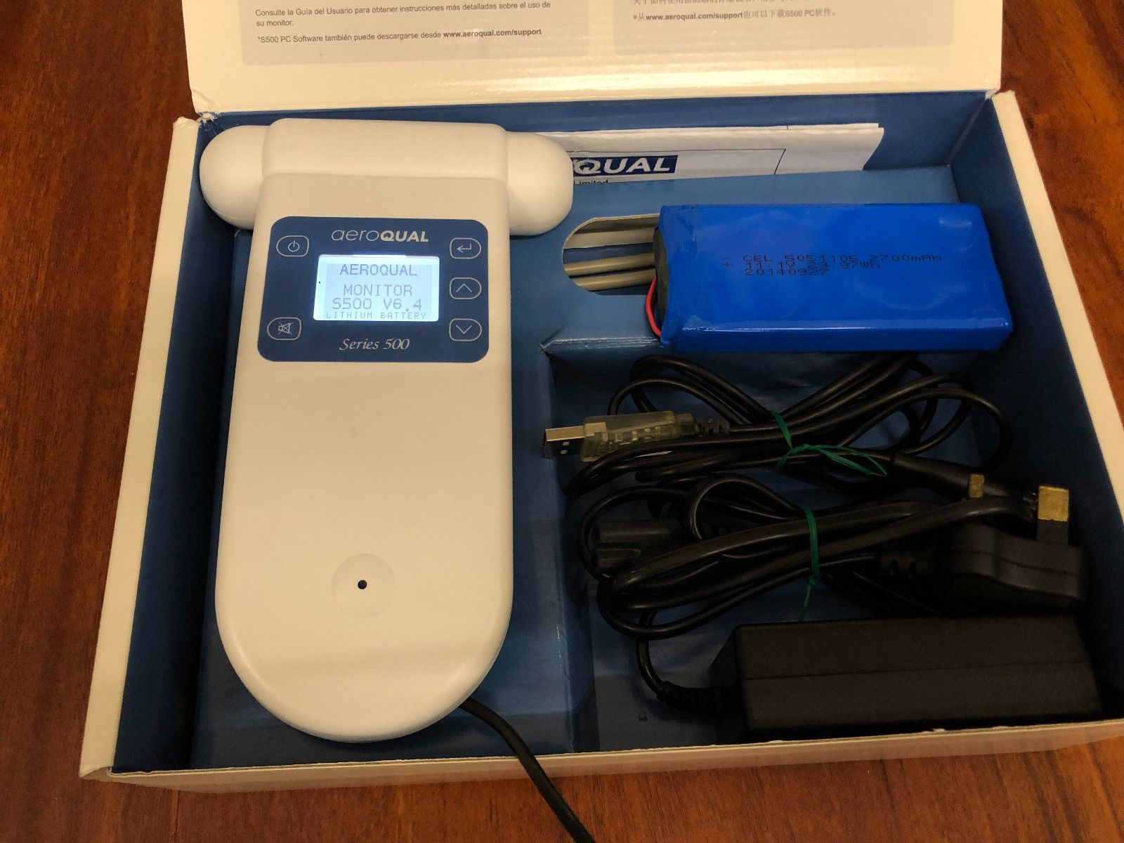 Aeroqual Series 500 Portable Air Quality Monitor (0-0.15ppm)