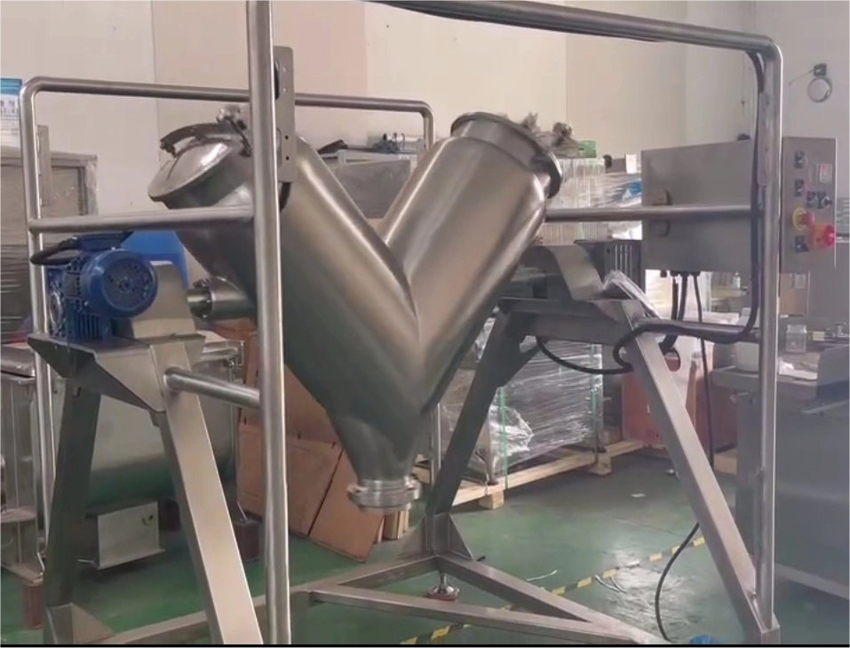 New 5 Cu Ft  Stainless Steel Twin Shell Mixer with Intensifier Bar