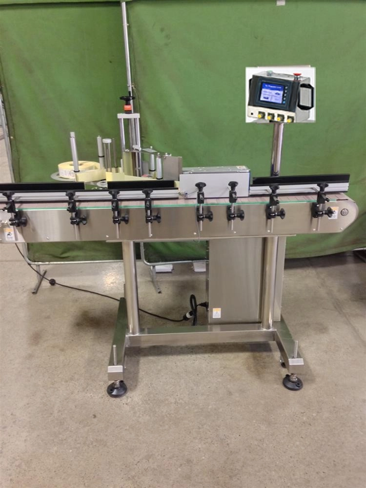 New WLA-2 Pressure Sensitive Wraparound Labeler with conveyor