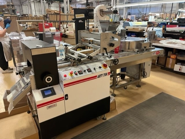 Used Arty PAC Candy Wrapper Machine with Feeder Model 75H